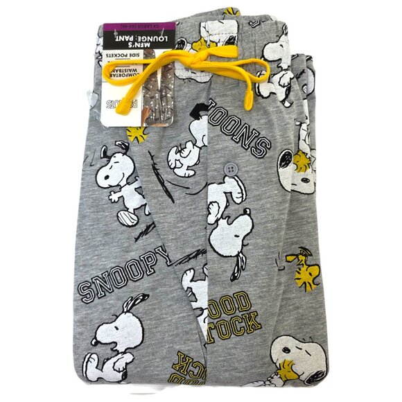 Peanuts Snoopy Pajama Pants Men's Size 2XL (44-46) PJ Bottoms Elasticized Waist - Picture 1 of 10
